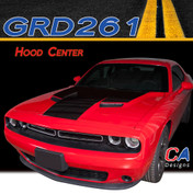 2015-2023 Dodge Challenger Hood Center Vinyl Stripe Kit (M-GRD261)