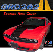 2015-2023 Dodge Challenger Extended Hood Center Vinyl Stripe Kit (M-GRD262)