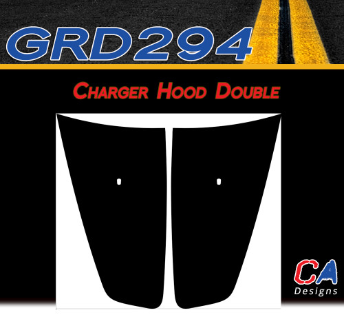 2011-2014 Dodge Charger Double Hood Vinyl Stripe Kit (M-GRD294)