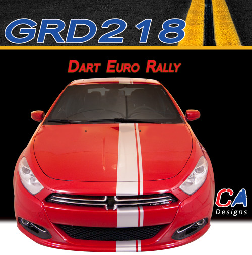 2013-2015 Dodge Dart Euro Rally Vinyl Stripe Kit (M-GRD218)