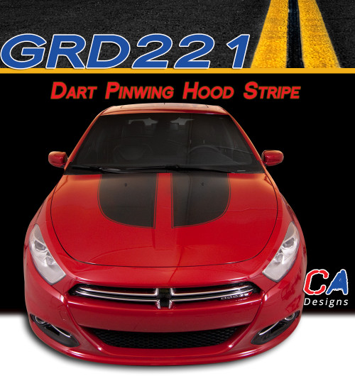 2013-2015 Dodge Dart Pinwing Hood Vinyl Stripe Kit (M-GRD221)