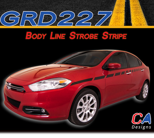 2013-2015 Dodge Dart Body Line Strobe Side Vinyl Stripe Kit (M-GRD227)