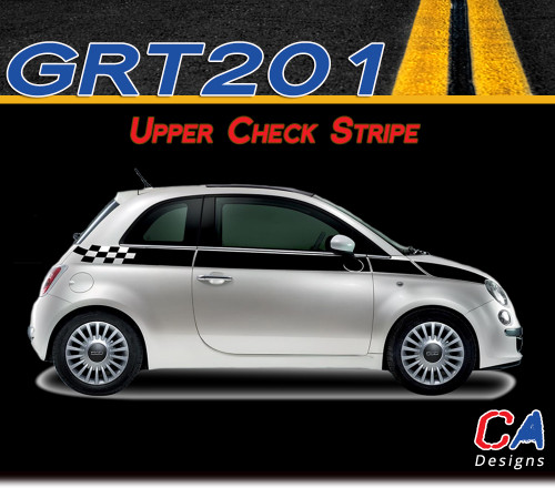 2010-2015 Fiat 500 Upper Check Side Vinyl Stripe Kit (M-GRT201)