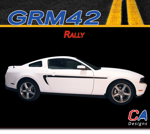 2010-2014 Ford Mustang Rally Side Vinyl Stripe Kit (M-GRM42)