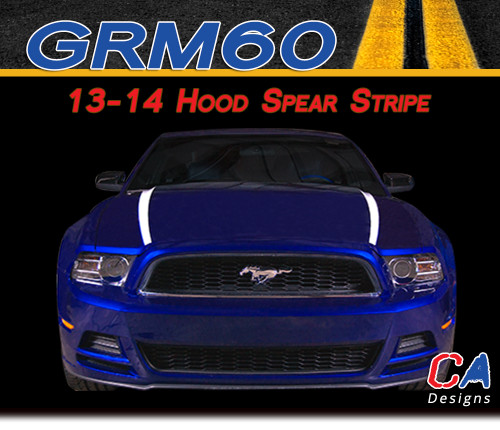 2013-2014 Ford Mustang Hood Spear Vinyl Stripe Kit (M-GRM60)