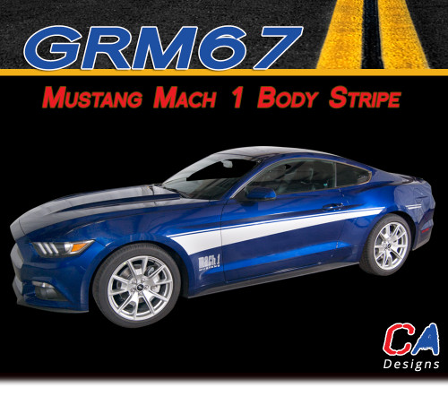 2015-2016 Ford Mustang Mach 1 Body Side Vinyl Stripe Kit (M-GRM67)