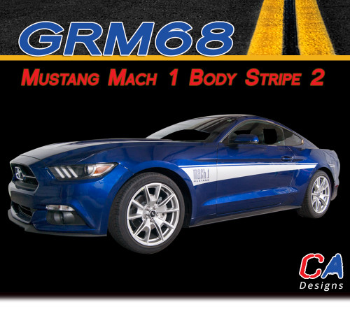 2015-2016 Ford Mustang Mach 1 Body 2 Side Vinyl Stripe Kit (M-GRM68)