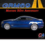 2015-2016 Ford Mustang 50th Anniversary Side Vinyl Stripe Kit (M-GRM69)