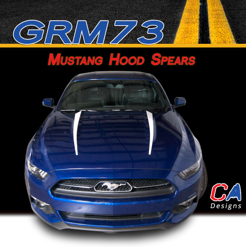 2015-2016 Ford Mustang Hood Spear Vinyl Stripe Kit (M-GRM73)