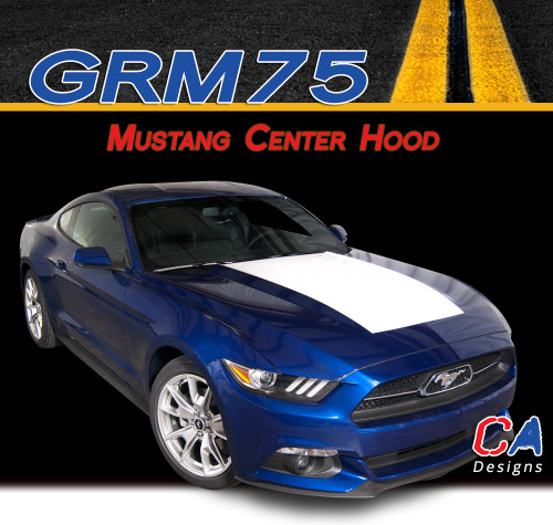 2015-2016 Ford Mustang Center Hood Vinyl Stripe Kit (M-GRM75)
