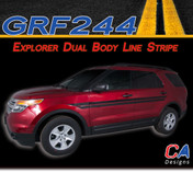 2011-2015 Ford Explorer Dual Body Line Stripe Vinyl Stripe Kit (M-GRF244)