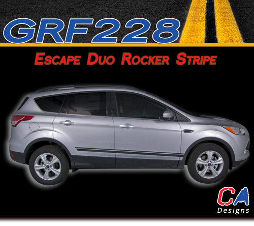 2011-2015 Ford Escape Duo Rocker Vinyl Stripe Kit (M-GRF228)