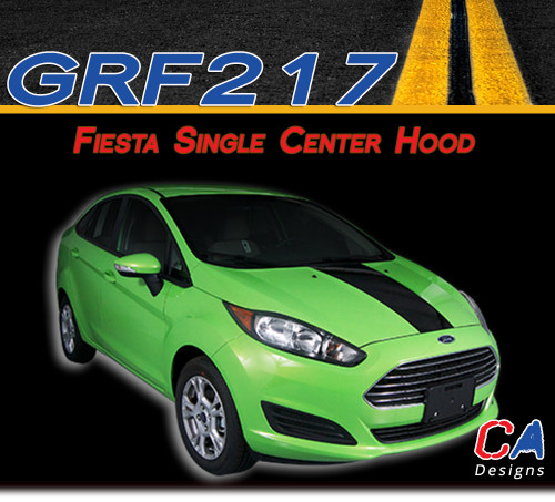 2014-2015 Ford Fiesta Single Center Hood Vinyl Stripe Kit (M-GRF217)