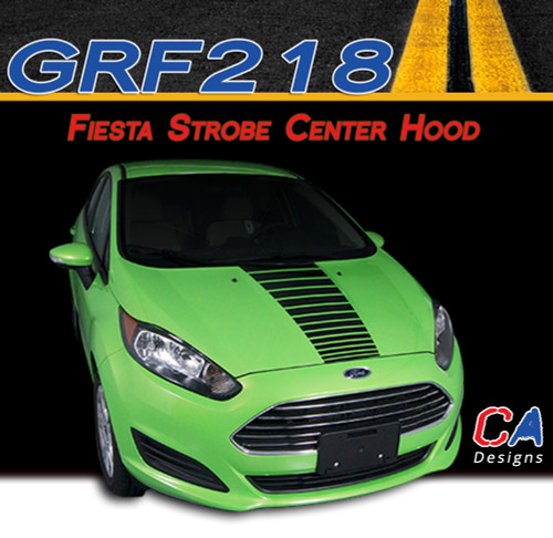 2014-2015 Ford Fiesta Strobe Single Center Hood Vinyl Stripe Kit (M-GRF218)