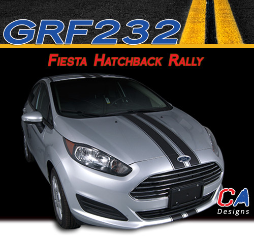 2014-2015 Ford Fiesta Hatchback Rally Vinyl Stripe Kit (M-GRF232)