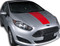 2014-2015 Ford Fiesta Hatchback Single Center Hood Vinyl Stripe Kit (M-GRF234)