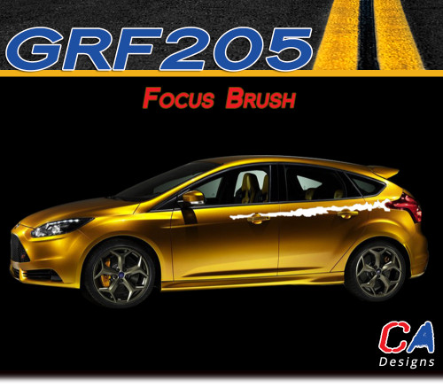 2012-2013 Ford Focus Brush Vinyl Stripe Kit (M-GRF205)