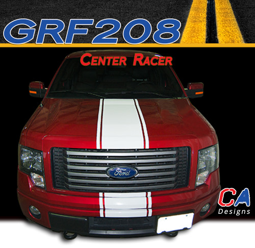 2009-2014 Ford F-150 Center Racer Vinyl Stripe Kit (M-GRF208)