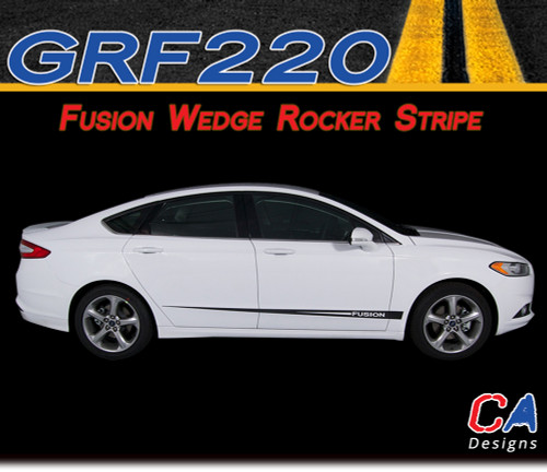 2013-2015 Ford Fusion Wedge Rocker Vinyl Stripe Kit (M-GRF220)