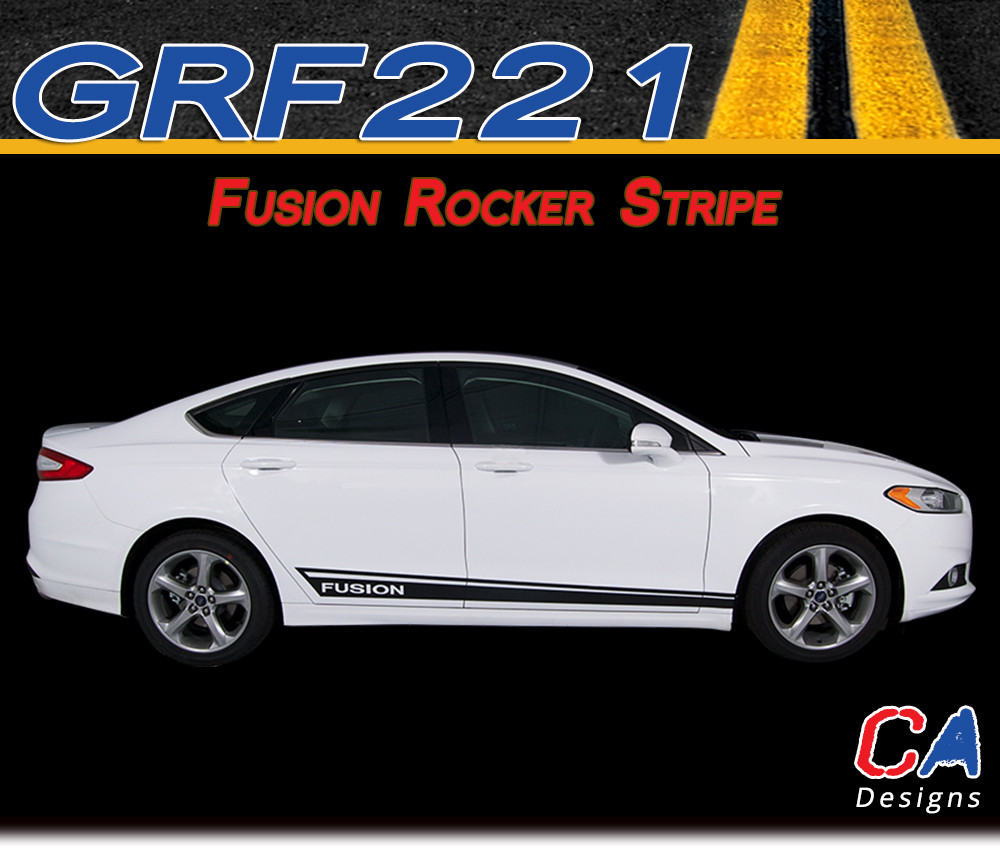 2013 2015 Ford Fusion Rocker Vinyl Stripe Kit Moproauto Professional Vinyl Graphics And Striping