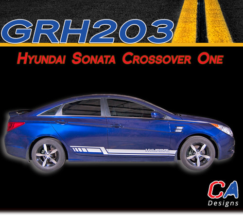 2009-2014 Hyundai Sonata Crossover One Rocker Vinyl Stripe Kit (M-GRH203)