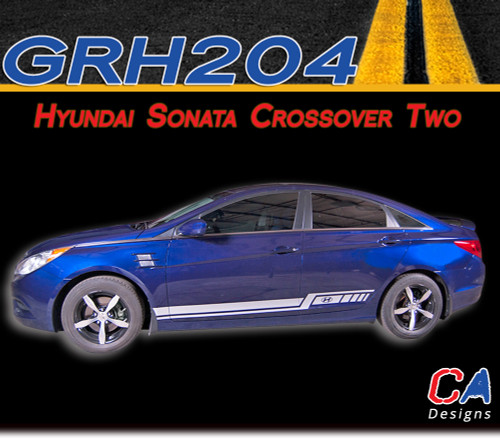 2009-2014 Hyundai Sonata Crossover Two Rocker Vinyl Stripe Kit (M-GRH204)