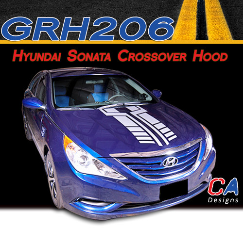 2009-2014 Hyundai Sonata Crossover Hood Vinyl Stripe Kit (M-GRH206)