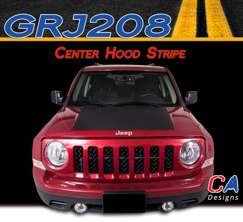 2007-2015 Jeep Patriot Center Hood Vinyl Stripe Kit (M-GRJ208)