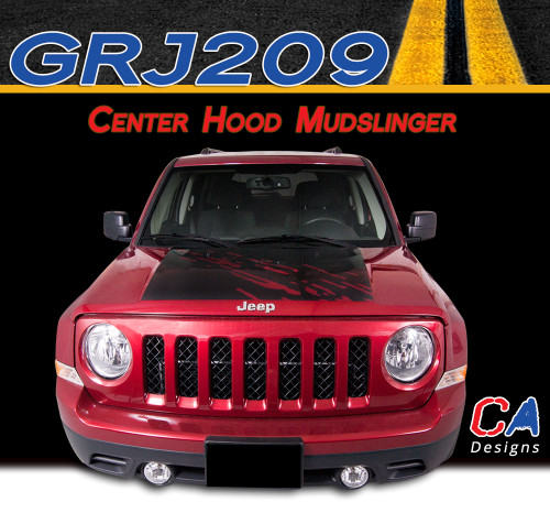 2007-2015 Jeep Patriot Center Hood Mudslinger Vinyl Stripe Kit (M-GRJ209)