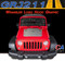 2007-2017 Jeep Wrangler Logo Hood Vinyl Graphic Stripe Package (M-GRJ211)