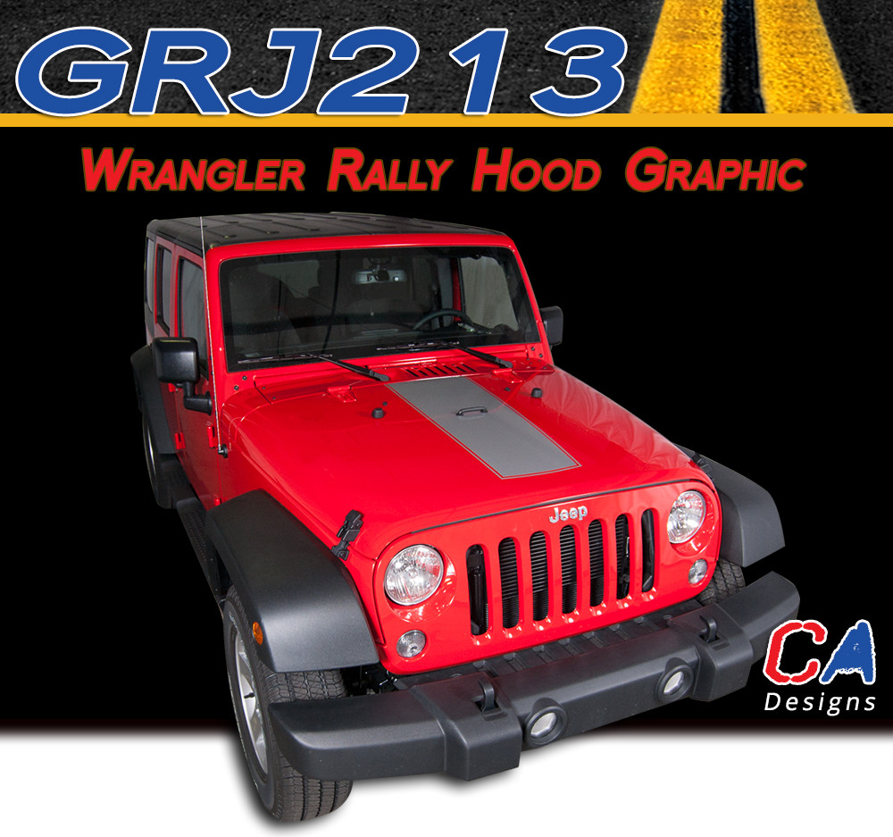 2007-2017 Jeep Wrangler Rally Hood Vinyl Graphic Stripe Package - MoProAuto  | Professional Vinyl Graphics and Striping