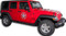 2007-2018 Jeep Wrangler Army Door Vinyl Graphic Stripe Package (M-GRJ220)