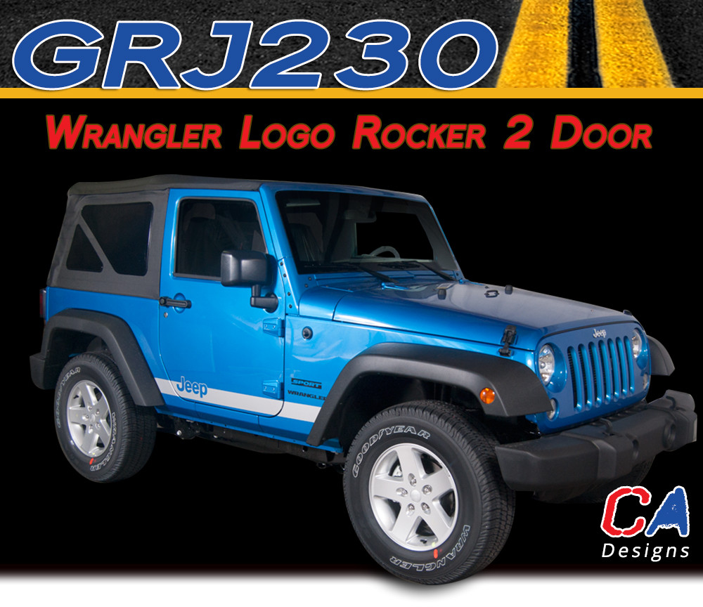 2007 2018 Jeep Wrangler Logo Rocker Two Door Vinyl Graphic