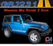 2007-2018  Jeep Wrangler Mud Logo Rocker Two Door Vinyl Graphic Stripe Package (M-GRJ231)