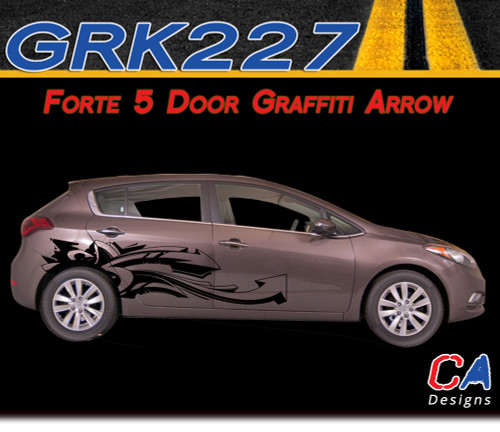 2014-2015 Kia Forte 5 Door Graffiti Arrow Vinyl Racing Stripe Kit (M-GRK227)