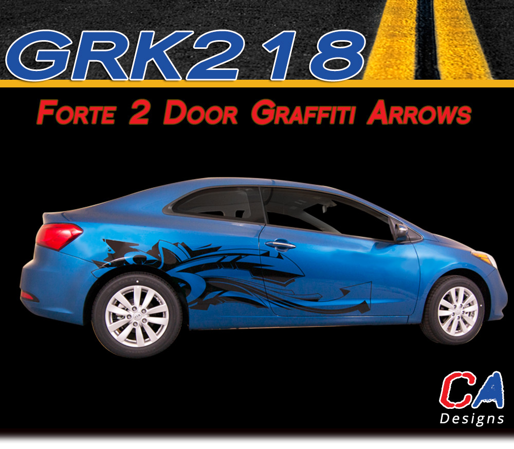 2014 2015 Kia Forte 2 Door Graffiti Arrows Vinyl Racing Stripe Kit