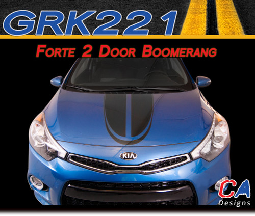 2014-2015 Kia Forte 2 Door Boomerang Vinyl Racing Stripe Kit (M-GRK221)