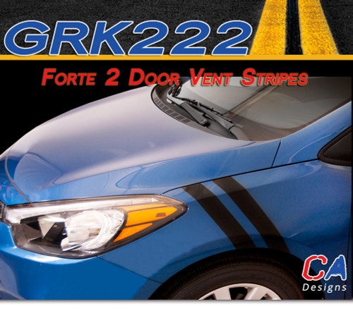 2014-2015 Kia Forte 2 Door Vent Vinyl Racing Stripe Kit (M-GRK222)