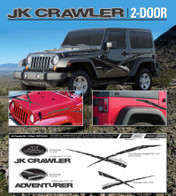 JK CRAWLER (2 DOOR) KIT : Automotive Vinyl Graphics Shown on 2007-2015 Jeep Wrangler (M-VS101)