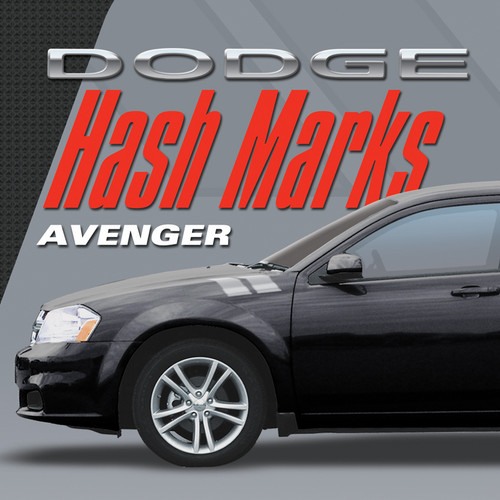 DODGE AVENGER HASH MARKS KIT : Automotive Vinyl Graphics Shown on 2008-2014 Dodge Avenger (M-VS154)