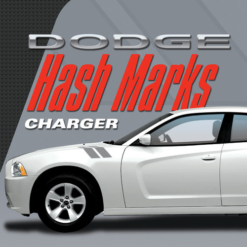 DODGE CHARGER HASH MARKS KIT : Automotive Vinyl Graphics Shown on 2011-2014 Dodge Charger (M-VS156)