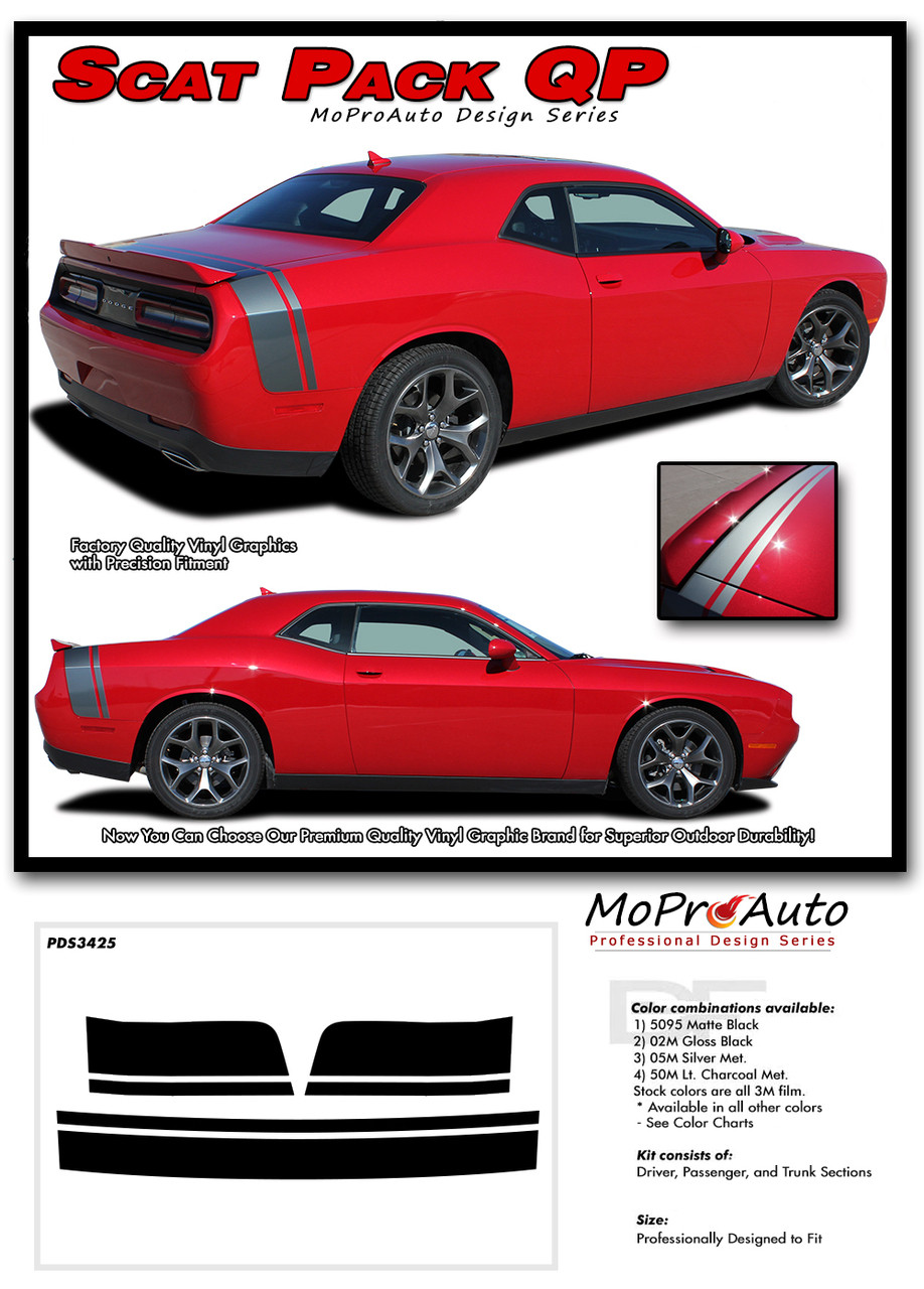 Dodge Challenger Trunk Stripe Scat Pack Qp Rear Quarter