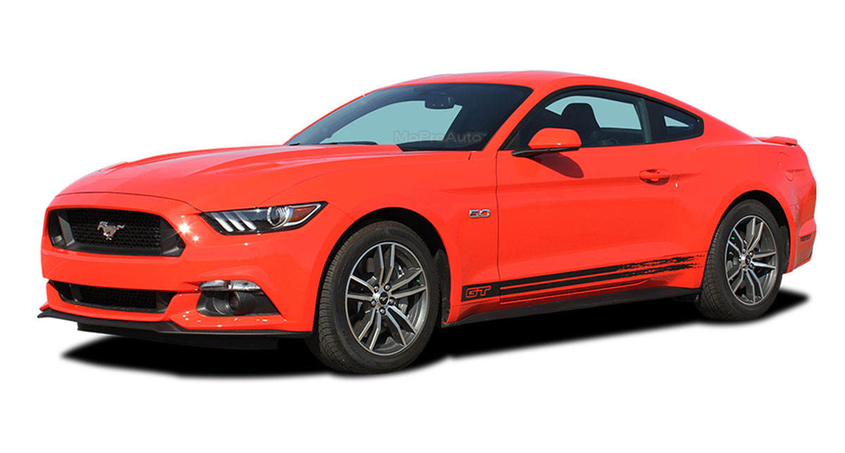 K193 Ford Mustang Mach 1 Lower Rocker Side Stripe Decal Kit - Licensed Graphic Express 3M Vinyl