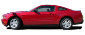 Mustang DOUBLE BAR : 2010-2012 Ford Mustang Hood to Fender Hash Mark Style Vinyl Racing Stripes Kit - Fits the 2010 2011 2012 Ford Mustang.  Pre-cut pieces ready to install. A fantastic addition to your vehicle, using only Premium Cast 3M, Avery, or Ritrama Vinyl!