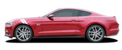 Mustang DOUBLE BAR : 2015-2020 2021 2022 2023 Ford Mustang Hood to Fender Hash Mark Style Vinyl Racing Stripes Kit - Fits the 2015 Ford Mustang.  Pre-cut pieces ready to install. A fantastic addition to your vehicle, using only Premium Cast 3M, Avery, or Ritrama Vinyl!