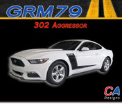 2015-2016 Ford Mustang 302 Aggressor Vinyl Graphic Stripe Package Kit (M-GRM79)