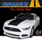 2015-2016 Ford Mustang Full Center Vinyl Graphic Stripe Package Kit (M-GRM82)