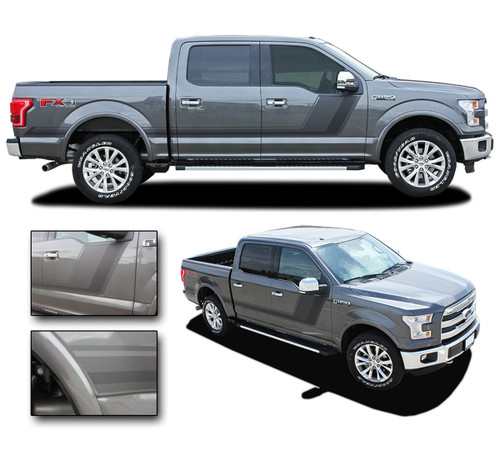 Ford F-150 Hockey Stick "Tremor FX Appearance Package Style" Side Vinyl Graphics and Decals Kit! Ready to install for your F-150 Ford Truck for 2009 2010 2011 2012 2013 2014 and 2015 2016 2017 2018 2019 2020 Models. Professional "OEM Style" and Design! For Automotive Restylers and Dealers! 