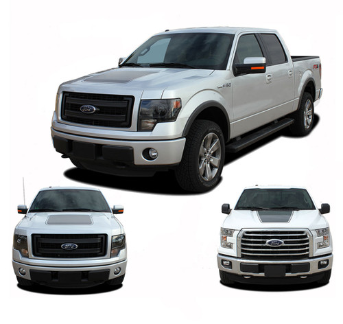 FORCE HOOD Solid Color : Ford F-150 Hood "Appearance Package Style" Vinyl Graphic Kit for 2009-2014 and 2015, 2016, 2017, 2018, 2019, 2020 Models (M-PDS3520)
