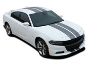 2015, 2016, 2017, 2018, 2019, 2020, 2021, 2022 N-CHARGE RALLY : Racing Stripe Rally Style Vinyl Graphics Decal Stripe Kit for Dodge Charger (M-PDS3592-97)